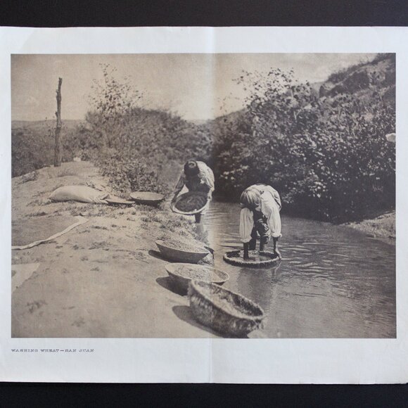 WASHING WHEAT — SAN JUAN #64 Edward Sheriff Curtis Print - Picture 1 of 15